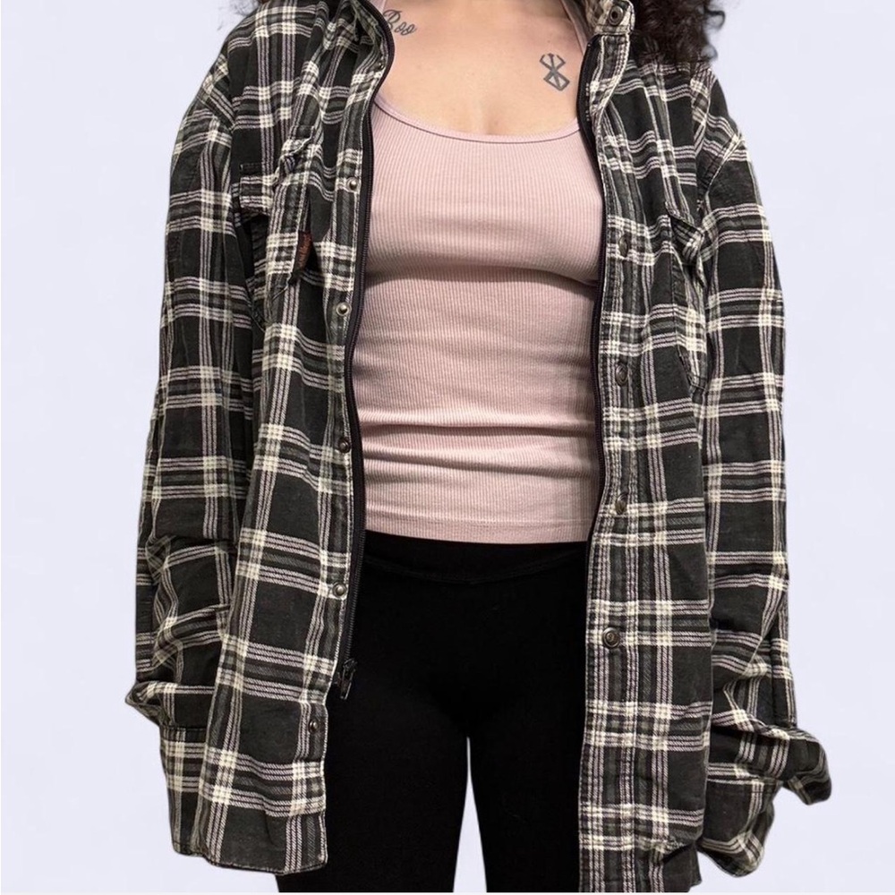 Speed and Strength Black & White Plaid Armored Moto Flannel Shirt - Size 3XL